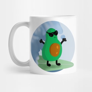 Funny avocado surfing Mug